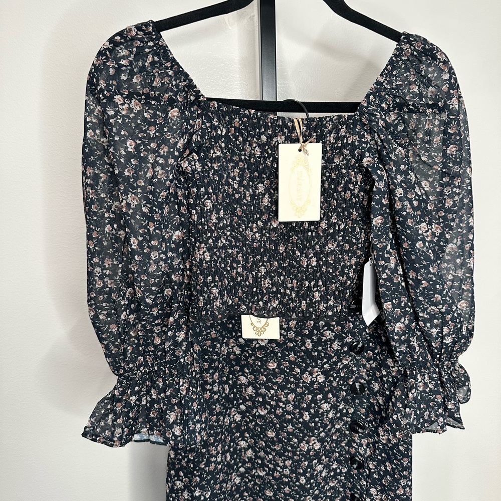 JOYFOLIE Mia Joy Rehanne Women's Top and Skirt Set in Black Floral - Picture 5 of 10